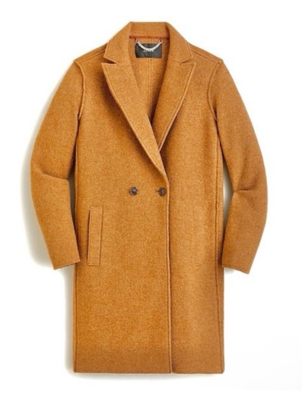 J. CREW Daphne Topcoat Italian Boiled Wool in Mustard